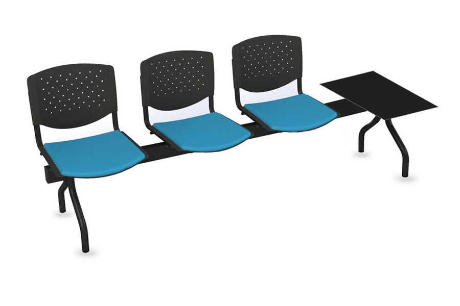 Cadeiras de Sala de Espera/Recepção 3 Lugares + Mesa