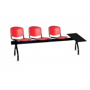 BCadeiras de Sala de Espera/Recepção com encosto e assento em PVC + mesa